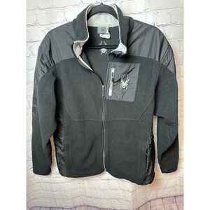 Spyder Fleece Jacket Full Zip Pockets Lightweight Black  MENS‎ (M)
